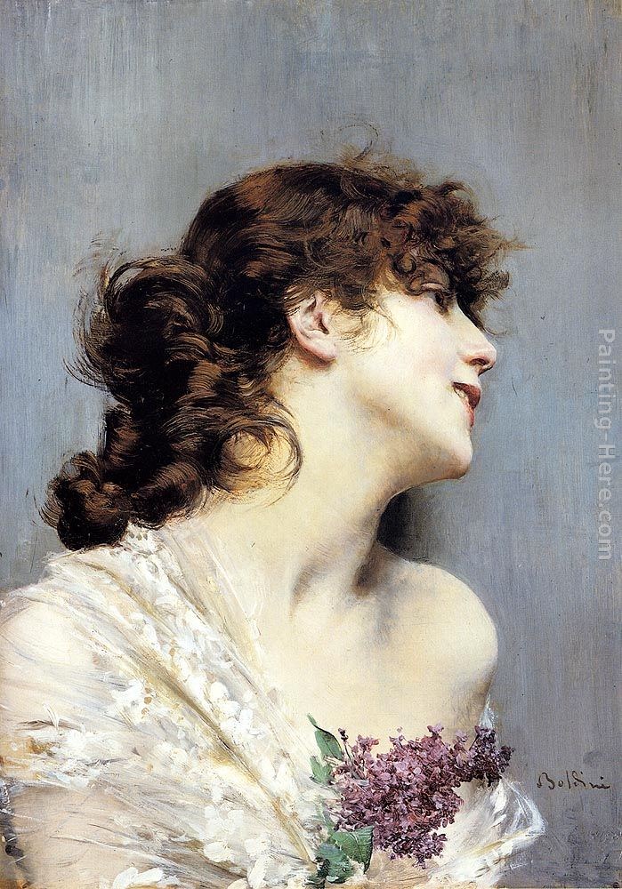 Giovanni Boldini Profile Of A Young Woman